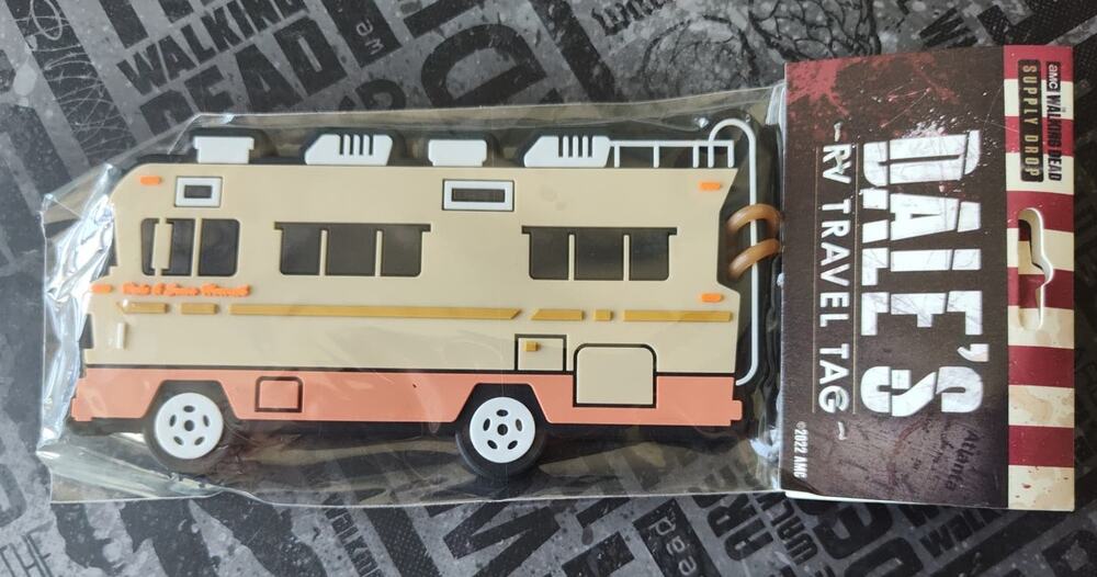 AMC TWD Walking Dead Dale's RV Travel Bag Luggage Tag Exclusive Supply Drop